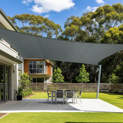 Cool Area Toldo parasol rectangular de 10x20 pies, toldo de sombra para patio, jardín, cubierta de sombra al aire libre para terraza, color gris