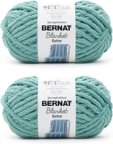 Miniatura 16 de Bernat - Estambre para mantas Extra Negro, 2 paquetes de 300g/10.5 onzas, poliéster, #7, jumbo, tejido de punto/ganchillo