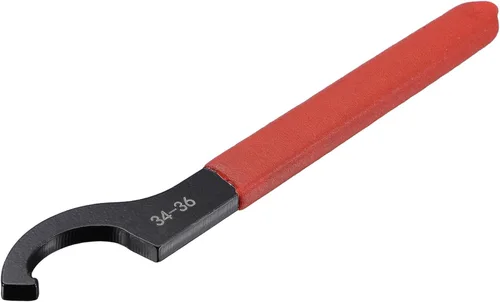 Miniatura 7 de uxcell Llave inglesa de gancho C portabrocas para tuerca redonda de 1.496-1.654 in, con mango antideslizante rojo
