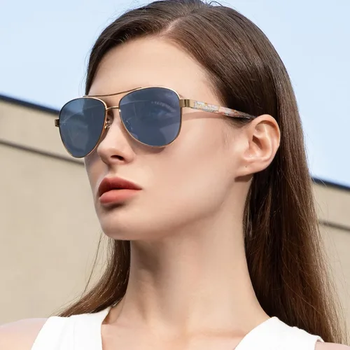 Miniatura 61 de CARFIA Gafas de sol polarizadas para mujer, protección UV, brazos de acetato, marco de metal, sombras para mujer, CA3216