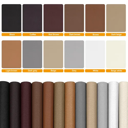 Miniatura 4 de Cahomo - Cinta de parches autoadhesivos para reparación de cuero para sofás - 8x11 pulgadas, kit de reparación de vinilo y cuero para muebles, Café