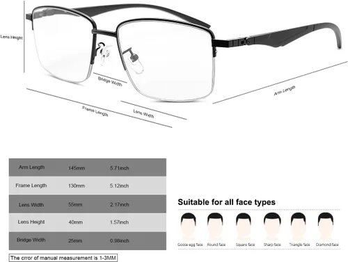 Miniatura 7 de YIMI Gafas de lectura de computadora multifoco progresivas fotocromáticas con bisagra de resorte Transición UV Gafas de sol antirreflejo