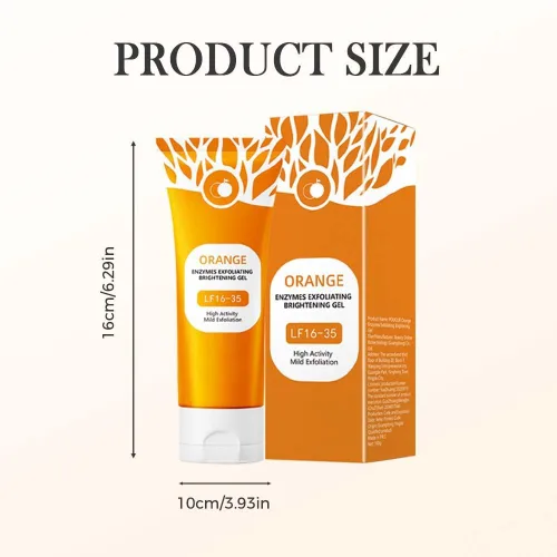 Miniatura 8 de Gel exfoliante de enzimas naranjas, gel exfoliante de enzimas naranjas, geles exfoliantes de naranjas para cara y cuerpo, limpieza profunda de poros