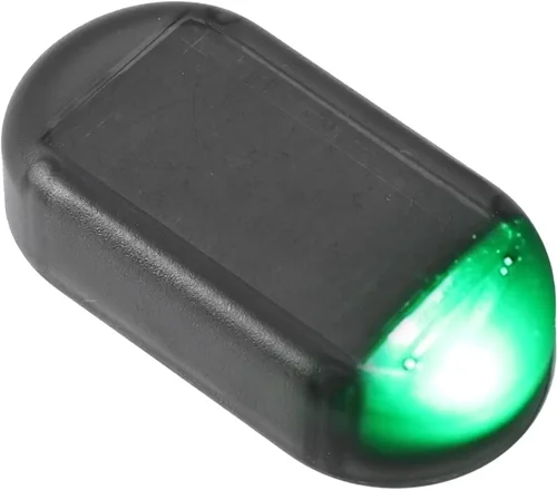 Miniatura 11 de Alarma simulada universal de energía solar para automóvil, seguridad antirrobo LED intermitente luz de advertencia falsa con puerto de cargador USB