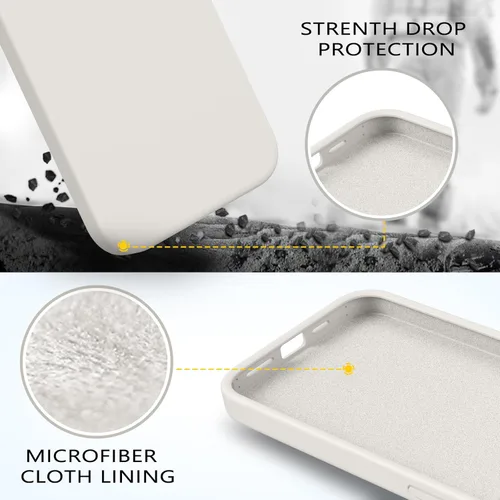 Miniatura 60 de GUAGUA Funda compatible con iPhone 17 Pro Max de 6.9 pulgadas, silicona líquida, goma de gel suave, delgada, forro de microfibra delgada