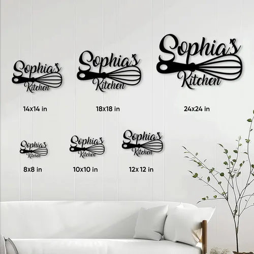 Miniatura 4 de Letrero de metal personalizado para chef de cocina, pared, valla, despensa, cocina, comedor, decoración del hogar, regalo para mamá, papá, hijo, 4