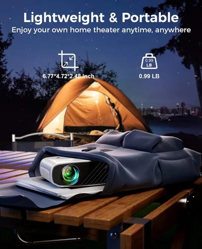 Miniatura 7 de Elephas – 2020 Mini Proyector de Película, 5000 LUX Full HD 1080P Proyector de Video, con 50,000 Horas de Vida de la Lámpara LED y Pantalla de 200