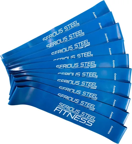 Serious Steel Fitness Mini bandas de resistencia | Bandas elásticas de rehabilitación y prehab | Bandas de entrenamiento de ejercicio de 12 pulgadas