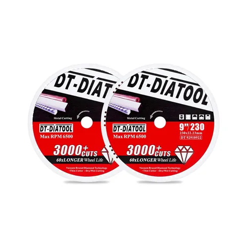 Miniatura 10 de DT-DIATOOL Ruedas de corte de diamante de 4 x 7/8 "para cuchillas de corte de metal de acero y hierro para amoladora angular