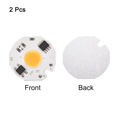 Miniatura 4 de MECCANIXITY Bombilla LED de chip 110 V 5 W blanco cálido 3000-3200 K sin conductor de alta potencia Floodlight Módulo de lámpara de aluminio Junta