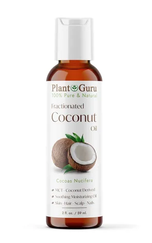 Miniatura 10 de Plant Guru Aceite de coco fraccionado 16 fl. oz. 100% puro MCT natural portador – Crema hidratante para piel, cara, cuerpo, masaje y crecimiento