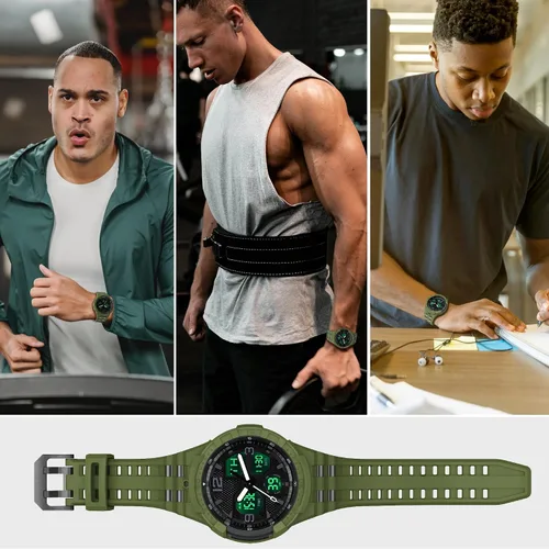 Miniatura 7 de Correa compatible con Samsung Galaxy Watch 6 Classic de 1.850 in, funda resistente de una pieza con correa (2023)