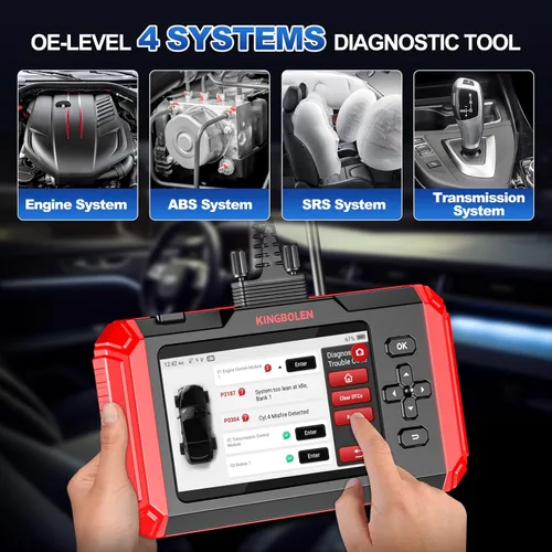 Miniatura 3 de KINGBOLEN Escáner OBD2 S800 Escáner de coche, herramienta de escaneo de diagnóstico OBD2 con reinicio de 15, servicio de acelerador de freno