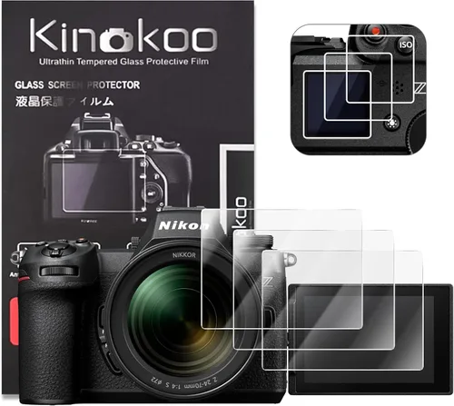Miniatura 18 de kinokoo Protector de pantalla Z50 II Zf - Película de vidrio templado de dureza 9H de 0.010 in para cámara Nikon Z50 II Zf Z5 Z5 II Z6 II Z6 II Z