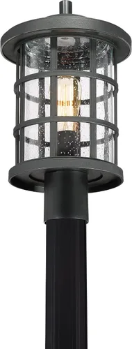 Miniatura 6 de Quoizel CSE9010EK Crusade - Soporte de poste para exteriores, 1 luz, 150 vatios, negro tierra (17 pulgadas de alto x 10 pulgadas de ancho)