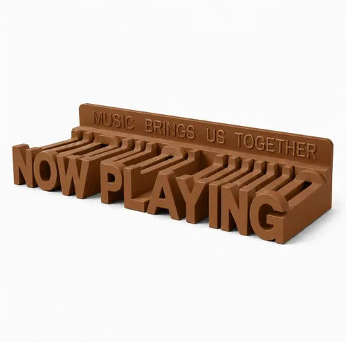 Miniatura 13 de WPESI Now Playing Soporte de pared para discos de vinilo (negro)