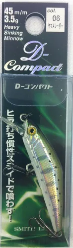 Miniatura 25 de Smith LTD Minnow D-Contact 85, 3.3 pulgadas (3.346 in), 0.5 oz (14.5 g), Lime Chart Yamame #42 Señuelo Gráfico de lima Yamame #42