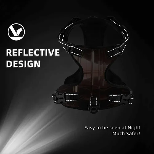 Miniatura 7 de Ray tracing Reflection Dog Harness – No Pull Pet Vest with Reflective Straps and Quick Release Buckles – Breathable Oxford Fabric, Adjustable