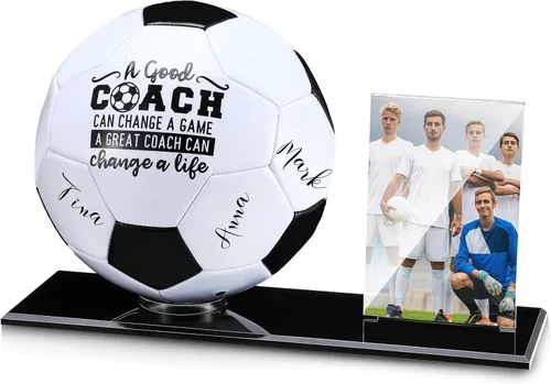 Miniatura 9 de Seematn Juego de fútbol americano impreso con autógrafo con soporte acrílico y bomba de bolígrafo de la firma, juego de regalo de entrenador