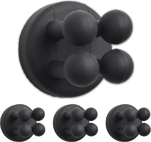 Miniatura 8 de 6 soportes de silicona impermeables para cepillos de dientes, ganchos autoadhesivos multifunción para colgar llaves, ropa, toalla, cable