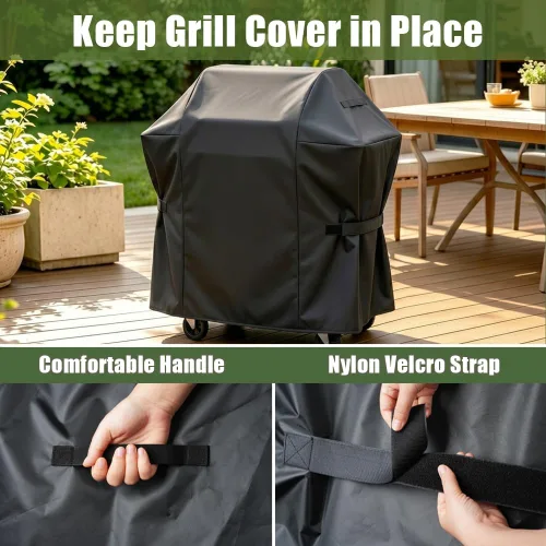 Miniatura 5 de Cubierta para parrilla, cubiertas impermeables Oxford resistentes de 32 pulgadas para exterior, cubierta de barbacoa a gas UV resistente al polvo