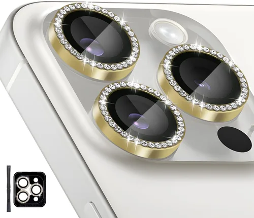 Miniatura 9 de Protector de lente de cámara para iPhone 16 Pro/iPhone 16 Pro Max, protector de lente de anillo de cámara de vidrio templado individual con bandeja