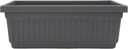 Miniatura 12 de The HC Companies Macetero veneciano de 18 pulgadas con tapón de drenaje, macetas de plástico ligero resistente a los rayos UV para interiores y Negro