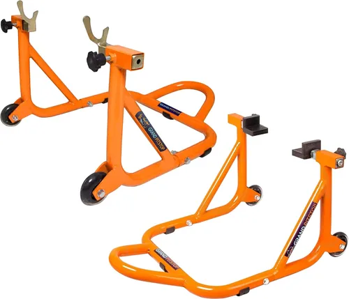 Miniatura 6 de GRAND PITSTOP Soporte para motocicleta, soporte de elevación de paddock para rueda trasera con horquilla y bobina de basculante, capacidad