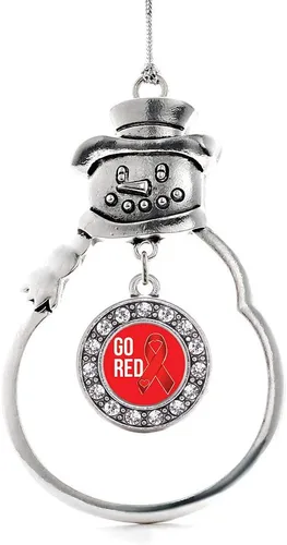 Miniatura 165 de Inspired Silver - Roller Queen - Adorno de Navidad plateado - Adorno circular para árbol de Navidad con circonita cúbica - Decoración colgante