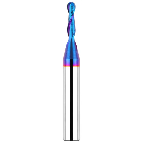 EANOSIC Broca CNC de punta de bola de carburo, vástago de 1/4 de pulgada, brocas de fresado de extremo de diámetro de corte de 1/8 pulgadas, brocas