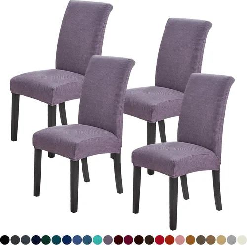 Miniatura 70 de Joccun Fundas para Sillas de Comedor Juego de 2, Fundas Elásticas para Sillas de Comedor Fundas para Sillas de Comedor Protector de Asiento, Funda