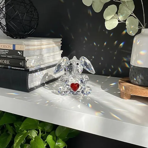 Miniatura 3 de YWHL Bonitos regalos de elefante de cristal para mujer, ideas de regalo de elefante blanco hecho a mano, decoración de animales borrachos pequeños