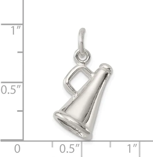 Miniatura 2 de Colgante de plata de ley 925 maciza con diseño de megáfono 0709 x 0472in