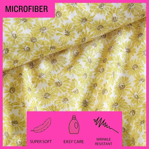 Miniatura 4 de Betsey Johnson - Juego de sábanas de tamaño king, ropa de cama sedosa y ligera, resistente a la decoloración y a las arrugas