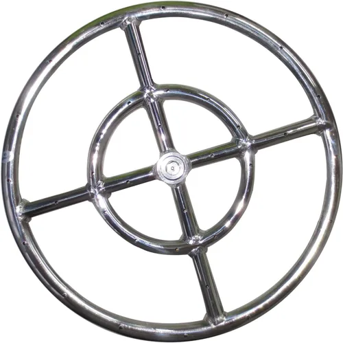 Miniatura 2 de Meter Star - Quemador de anillo de propano de acero inoxidable 304 de 12 pulgadas, chimenea, máximo 92,000 BTU