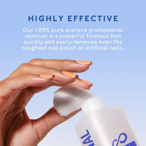 Miniatura 5 de Eternal - Acetona pura al 100% – Removedor de esmalte de uñas rápido y profesional, ultra potente, para uñas naturales, gel, acrílico, laca