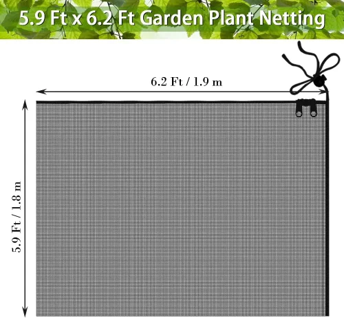 Miniatura 6 de Cubiertas de red para árboles frutales con cremallera para proteger de ardillas y pájaros, red grande para árboles frutales, protección de red, Negro