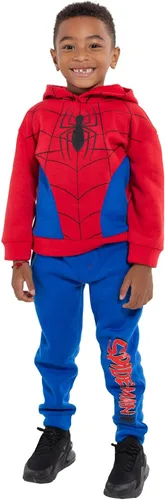Miniatura 2 de Marvel Spider-Man Avengers - Conjunto de sudadera con capucha y pantalones deportivos de forro polar para cosplay de niños pequeños a niños grandes