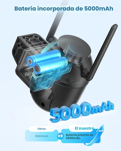Miniatura 5 de SIIOOE Cámaras de Seguridad Inalámbricas para Exteriores con Energía Solar: Cámara WiFi 2K para Sistema de Seguridad del Hogar - Cámara con Sensor
