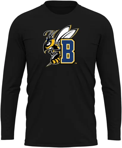 Miniatura 84 de Camisa deportiva de manga larga oficial de la NCAA Collegiate para hombre, colección negra con logotipo primario