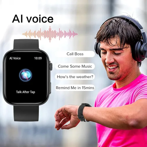 Miniatura 7 de Relojes inteligentes para hombres y mujeres, hacer/responder llamadas, pantalla HD de 2.01 pulgadas con más de 260 caras de reloj, monitor
