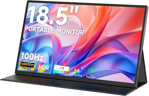 Miniatura 9 de qaf Monitor portátil de 15.6 pulgadas para laptop, monitor de computadora FHD 1080P USB-C HDMI 100% sRGB HDR pantalla IPS, segunda pantalla de viaje