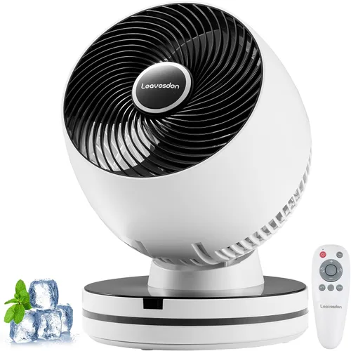 Miniatura 9 de Ventilador de mesa recargable portátil con luz nocturna, ventilador de escritorio con batería de 20000 mAh, ventilador de circulación de aire