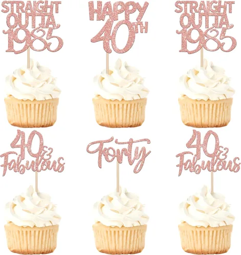 Miniatura 18 de Paquete de 24 adornos para cupcakes Straight Outta 2012 Happy 13th Birthday Thireen Awesome Since 2012, 13 fabulosas decoraciones para tartas