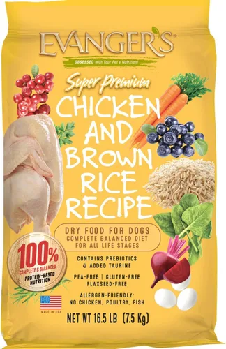Miniatura 9 de Evanger's Pollo sin granos con batata y calabaza alimento seco para perros – 4.4 libras – Pollo fresco deshuesado, probióticos, omegas 3 y 6, sin