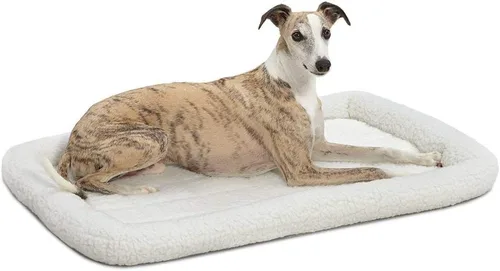 Miniatura 33 de Cama para mascotas MidWest Bolster, ideal para cajas de metal para perros, se puede lavar a máquina y secar, Gris carbón