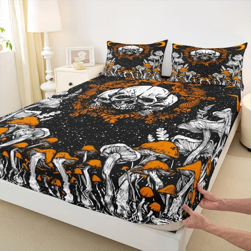 Miniatura 14 de Erosebridal Southwestern - Sábanas de cama bohemias aztecas, tamaño individual, sábanas hippie de cachemira, ropa de cama de estilo exótico, funda