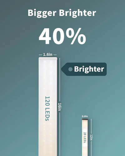 Miniatura 3 de ASOKO Luz para debajo del escritorio, iluminación LED regulable de 16 pulgadas para debajo del gabinete, luz de gabinete con enchufe USB