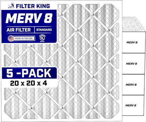 Miniatura 138 de Filter King Filtro de aire de 5.5 x 29.5 x 1 (MERV 8) (paquete de 5) filtros de horno de CA para control de polvo y alergias, fabricados en EE. UU.