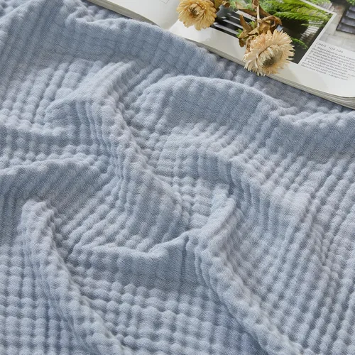 Miniatura 23 de EMME - Manta de algodón tamaño queen, suave y grande, de muselina, de 90 x 90 pulgadas, ligera y transpirable, de gasa blanca, para todas